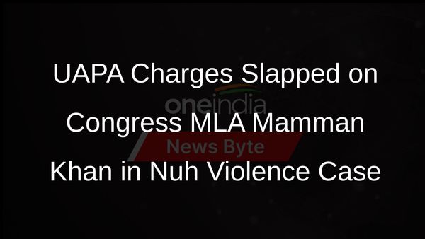 Congress MLA Mamman Khan Hit With UAPA Charges in Nuh Violence Case