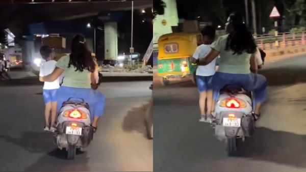 Bengaluru Couple Face Backlash For Riding Scooter With Child Standing On Footrest