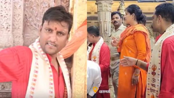 SP Chief Akhilesh Yadav Slams Cops In Priests Dress At Kashi Vishwanath