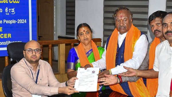 Eshwarappa Files Nomination As Independent From Shivamogga, Defying BJP