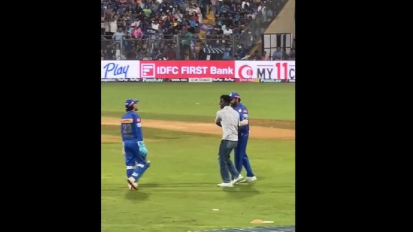 MI vs RR IPL 2024: Rohit Sharma Fan Invades Ground, Hugs Former Mumbai Indians Captain
