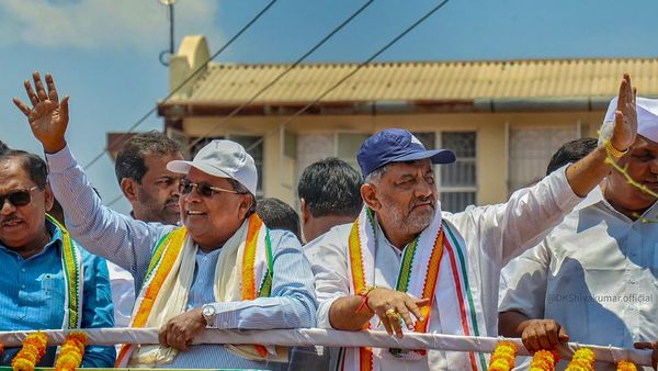 Karnataka CM Siddaramaiah, DK Shivakumar Lead Congress Protest Over Drought Relief