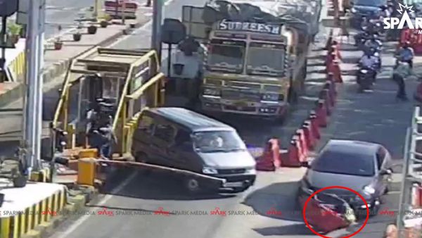 Caught on Cam: Car Attempts to Evade Toll Fee, Nearly Kills Employee In Madurai