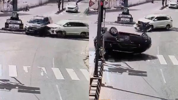Accident Caught On Cam: Speeding Car Hit By Another Car After Jumping Signal In Secunderabad