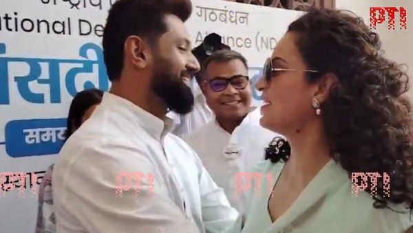 Kangana Ranaut Hugs Chirag Paswan In Parliament, Fans Say 'Chemistry Is Off The Charts'