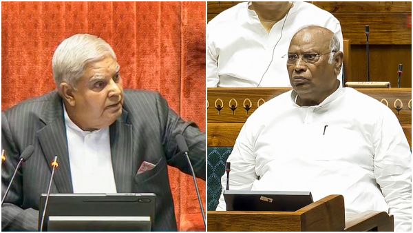 'Stain For Parliament': Dhankhar Slams Kharge For Entering Rajya Sabha Well