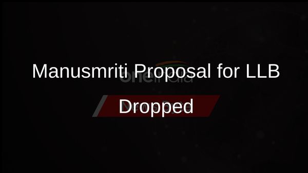 Delhi University Drops Proposal to Include Manusmriti in LLB Curriculum