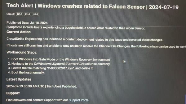 Global Outage: Crowdstrike Update Causes Widespread BSOD On Windows Systems – What Is The Workaround?