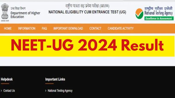 NEET UG 2024 Revised Result Out, Check Your Scorecards At exams.nta.ac.in