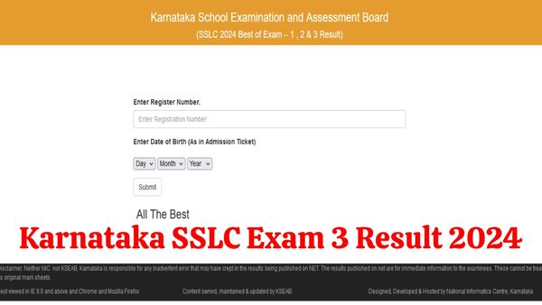 Karnataka SSLC Exam 3 Result 2024 OUT, How To Check Class 10 Supplementary Or SSLC Exam 3?