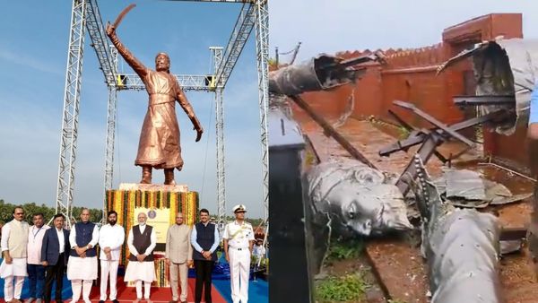 Maharashtra: Shivaji Maharaj's 35-Foot Tall Statue, Inaugurated By PM Modi, Collapses