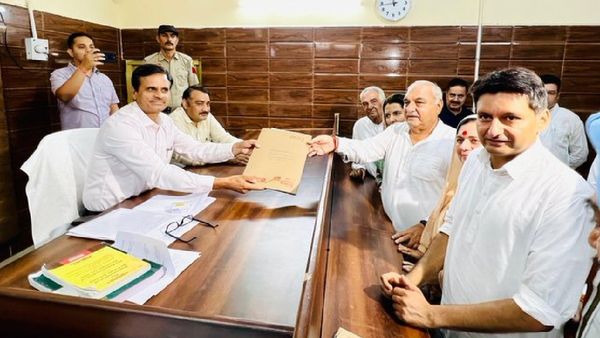 Haryana Polls: Congress' Bhupinder Singh Hooda, Assembly Speaker Gian Chand Gupta File Nominations