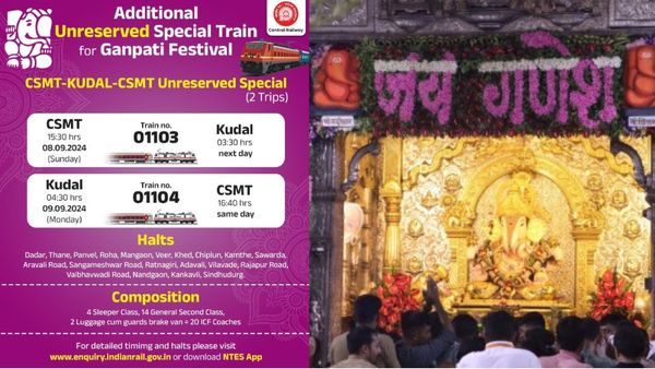 Mumbai Local Train Services: Special Trains Announced Across Mumbai, Ratnagiri & Kudal For Ganpati Festival