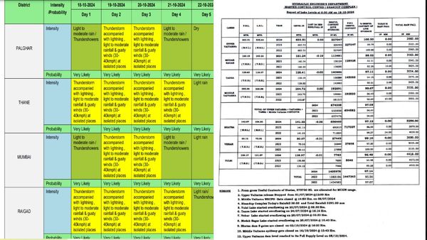 Maharashtra Weather Today: IMD Issues Yellow Alert In 25 Regions, Mumbai Lakes' Water Levels Soar