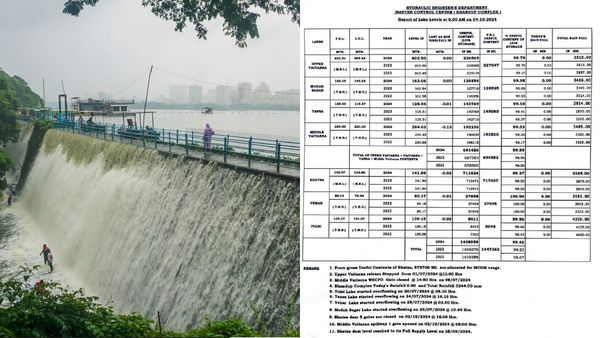 Mumbai Lakes Water Level Rises to 99.42 Per Cent: BMC Assures Ample Supply To The City