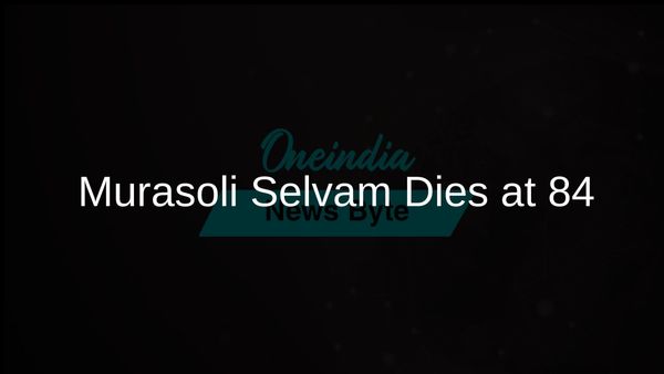 Murasoli Selvam, Renowned Journalist and DMK Leader, Dies at 84 in Bengaluru