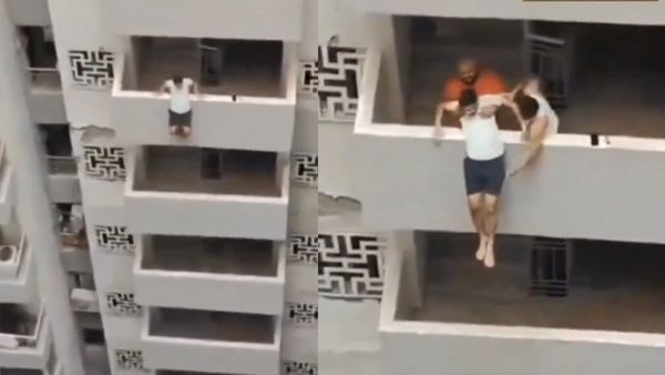 WATCH | Noida Man Rescued From 12th Floor Jump At Supertech Capetown