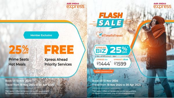 Last Day Today! Air India Express Flash Sale – Book Flights From Rs 1444 Before November 13, 2024!