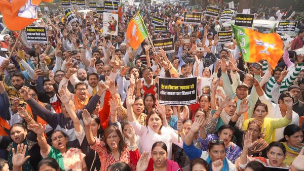 BJP Protests Outside Arvind Kejriwal's Residence Over Alleged 'Sheesh Mahal' Expenditure, Demands Probe