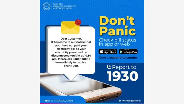 Chennai: Did You Receive 'Your Electricity Power Will Be Disconnected Tonight' Message? It's Scam