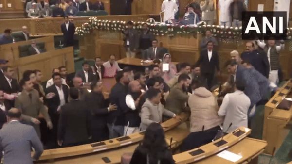 Massive Brawl In Jammu & Kashmir Assembly As Article 370 Debate Heats Up