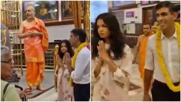Former UK PM Rishi Sunak, Sudha Murthy Offer Prayer At Raghavendra Swami Mutt In Bengaluru