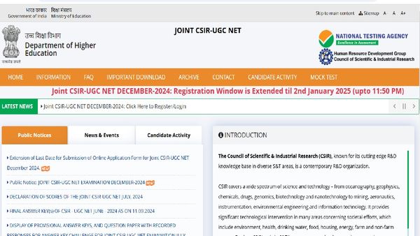 CSIR NET December 2024 Registration Extended: Check New Deadline And Steps To Apply