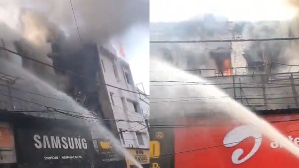 WATCH - Fire Breaks Out At Restaurant In Delhi's Rajouri Garden; 10 Fire Tenders Deployed