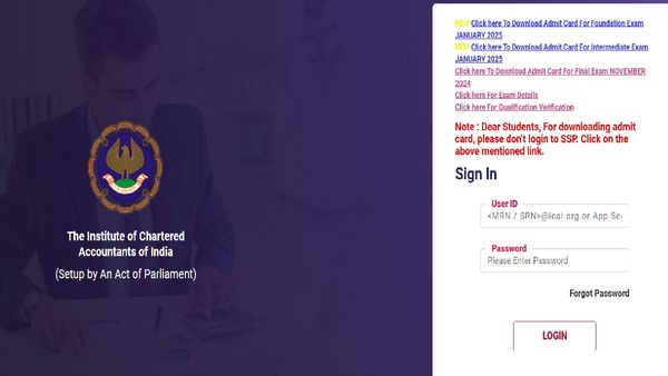 CA January 2025 Exam: ICAI Releases Admit Cards For Foundation & Intermediate Courses; Check Steps To Download