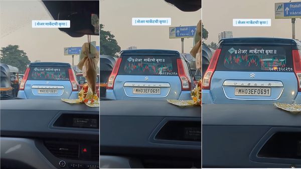Mumbai Viral Video: Forget “God’s Grace,” This Car Owner’s Unique Tribute To Stock Market Wins Hearts Online