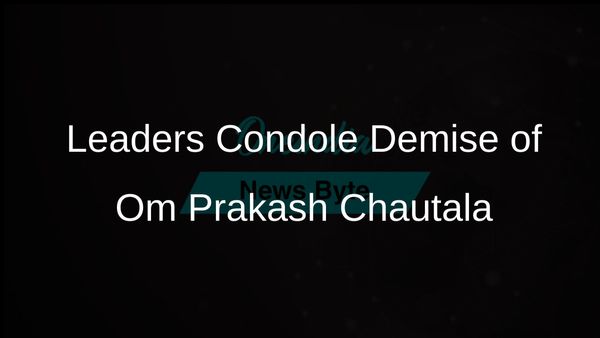 Uttar Pradesh Chief Minister Yogi Adityanath and Others Pay Tribute to Om Prakash Chautala Following His Passing