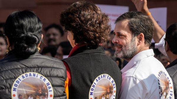 INDIA MPs Protest In Parliament Wearing Jackets With 'Modi-Adani Ek Hain' Printed On Them