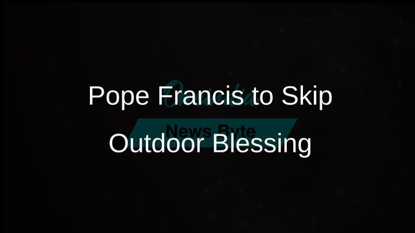 Pope Francis Suffers from Cold, Will Deliver Indoor Sunday Blessing Ahead of Busy Christmas Schedule