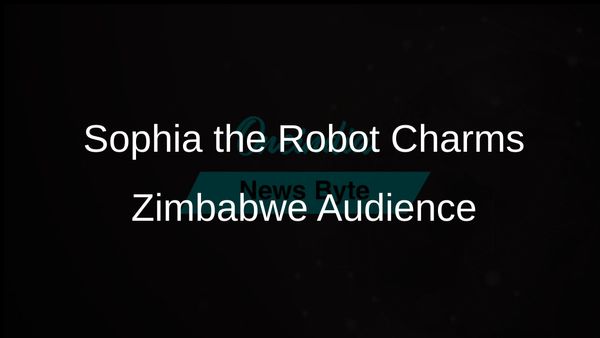 Sophia the Robot Engages with Attendees at Zimbabwe's Innovation Fair
