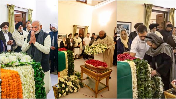 PM Modi, Amit Shah, Rahul Gandhi, Kharge Pay Tributes To Manmohan Singh At His Delhi Residence | WATCH
