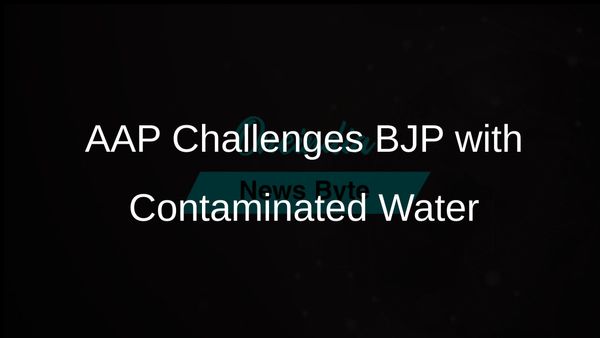 AAP Leaders Confront BJP with Bottles of Contaminated Water Amid Health Concerns