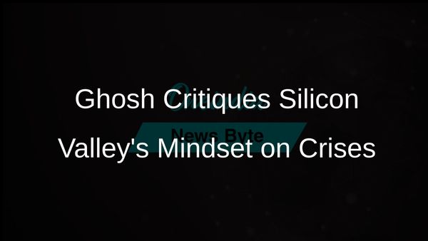 Amitav Ghosh Warns Silicon Valley's Mindset Risks Ignoring Broader Global Crises