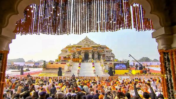 Ayodhya Ram Mandir Marks First Anniversary Of Pran-Pratishtha Ceremony With Devotees