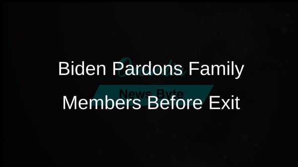 Joe Biden Pardons Siblings and Their Spouses Amidst Partisan Attacks Before Leaving Presidency