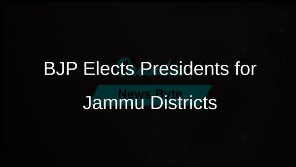 BJP Elects New Presidents for 15 Organisational Districts in Jammu Region