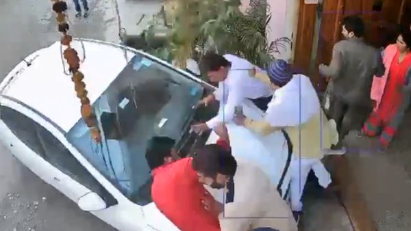 Caught On Cam: Delhi Election Candidate Ramveer Shaukeen Injured After Car Rams Into His Office