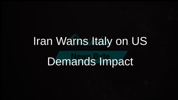 Iran Cautions Italy on Bilateral Relations Amid US Demands Over Drone Suspect