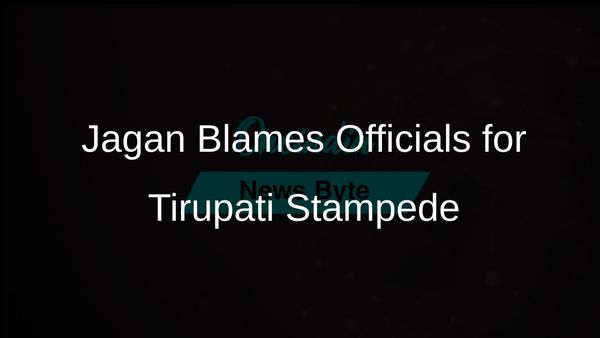 Jagan Criticises Andhra CM N Chandrababu Naidu for Poor Crowd Management in Tirupati Stampede