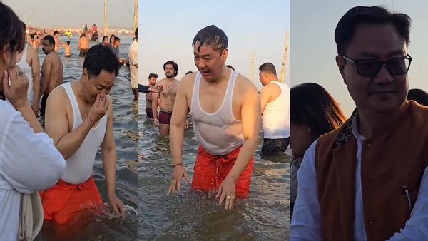 Mahakumbh 2025: Kiren Rijiju Takes Holy Dip At Triveni Sangam, Calls 'Significant Moment' | WATCH