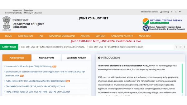 CSIR UGC NET June 2024 Certificate Released: Here’s How To Download It