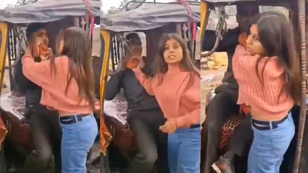 Mirzapur Auto Fare Feud Goes Viral: WATCH The Moment When Girl Assaults Auto Driver, Police Investigate!