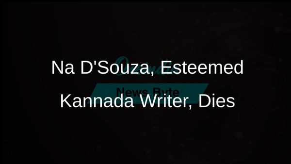 Renowned Kannada Writer Na D'Souza Passes Away at 87, Leaving a Legacy of Literature and Advocacy