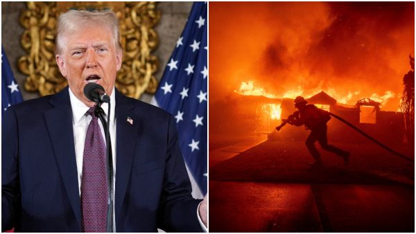 As Wildfires Rage In Los Angeles, Trump Doesn't Offer Much Sympathy. He's Casting Blame Instead