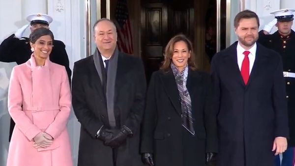 Power Dressing In Contrast: Harris In Black, Usha Vance In Pink For Donald Trump’s Swearing-In