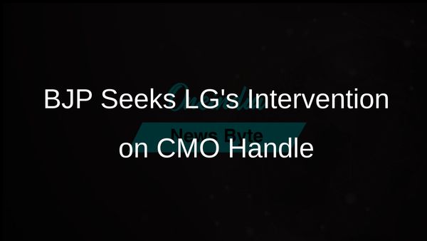 BJP Calls for Lieutenant Governor's Intervention on CMO Delhi Handle Renaming Controversy